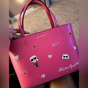 Karl Lagerfeld Hot Pink Handbag